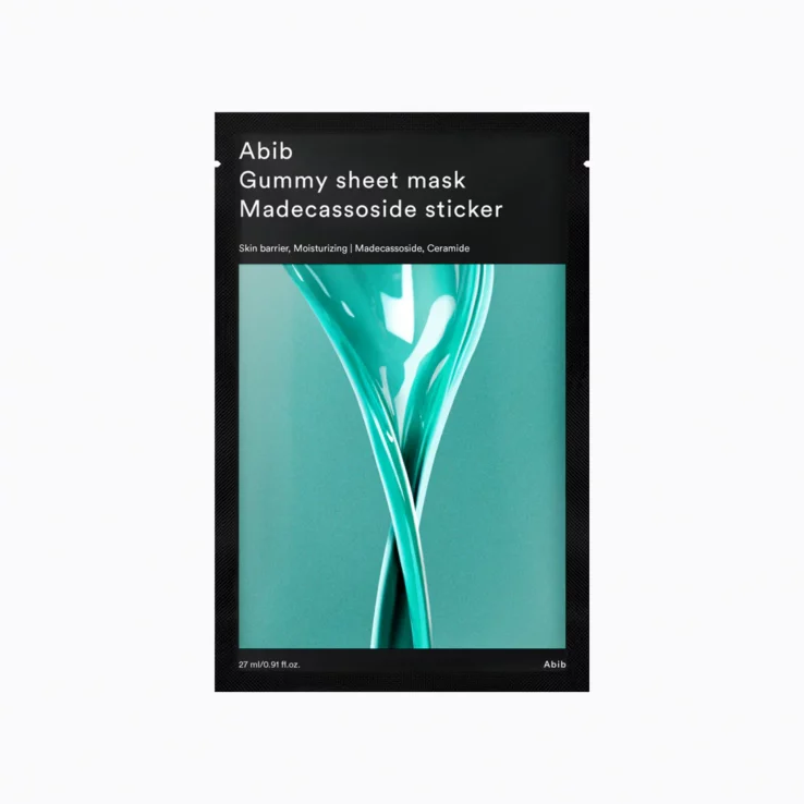 [升級新版] 韓國 Abib Gummy Sheet Mask Madecassoside Sticker 香口膠積雪草面膜 一盒10片