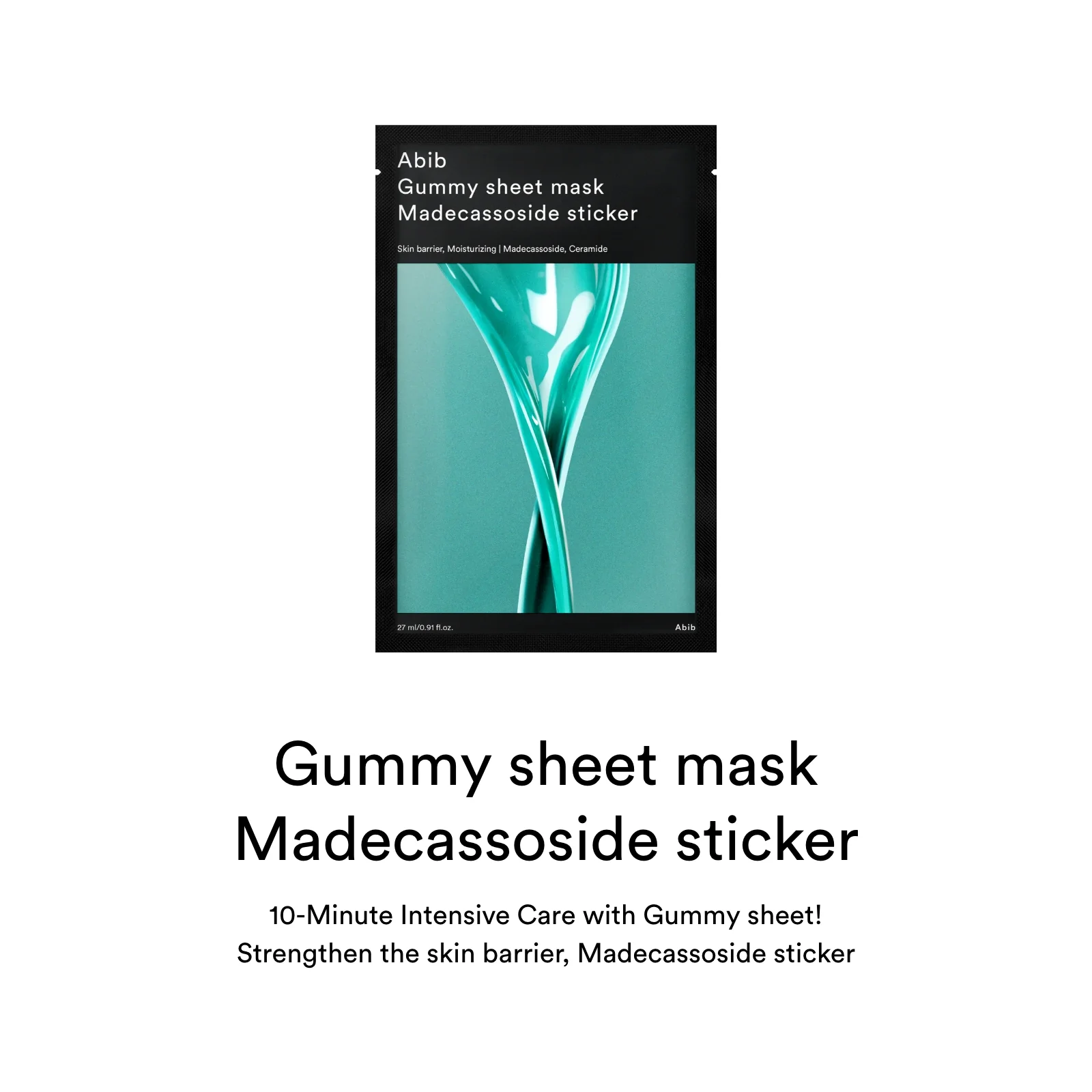 [升級新版] 韓國  Abib Gummy Sheet Mask Madecassoside Sticker 香口膠積雪草面膜 一盒10片