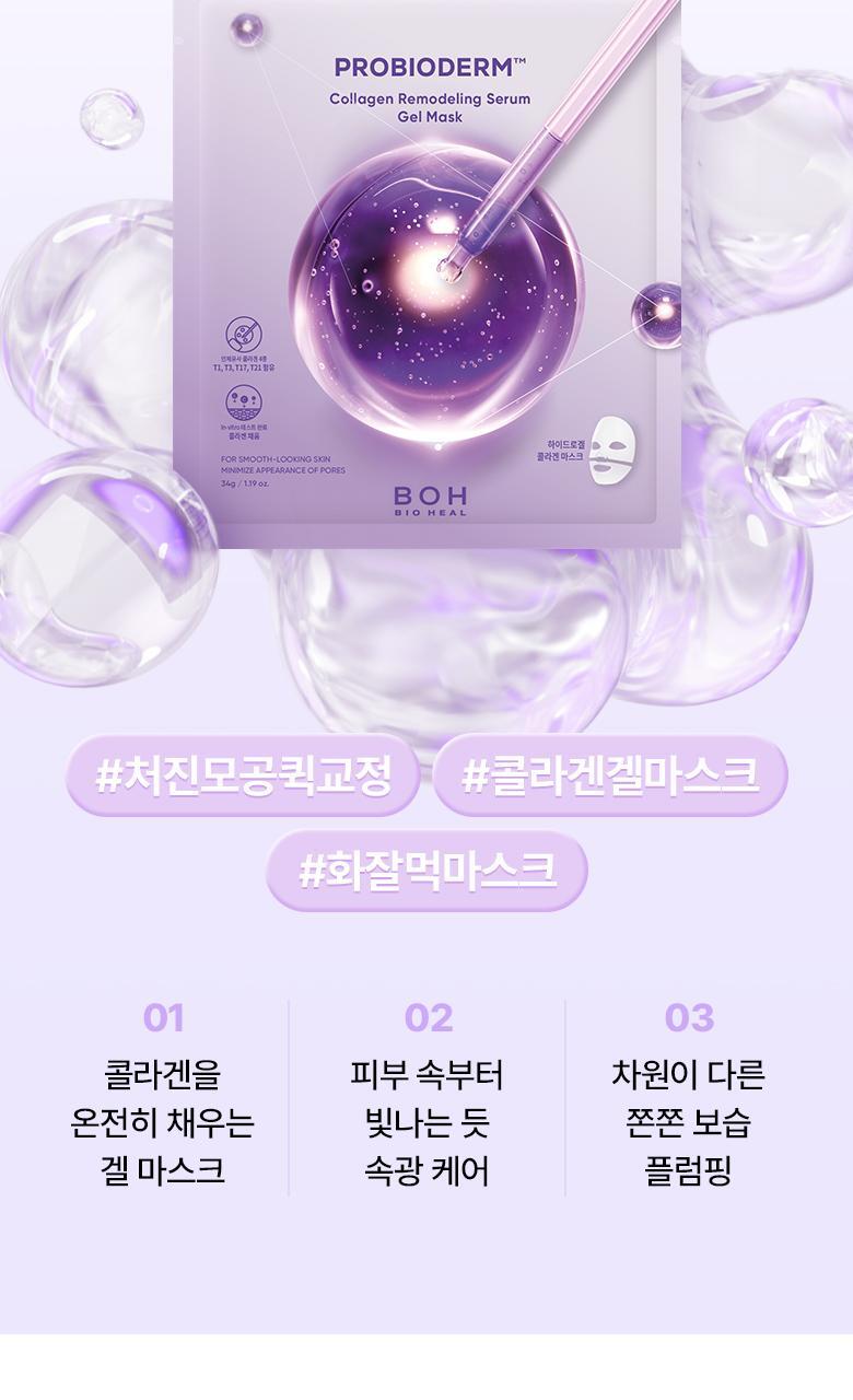 韓國 BIOHEAL BOH Probioderm Collagen Remodeling Serum Gel Mask 益生菌膠原蛋白精華果凍面膜(單片/多片) - 多種選擇
