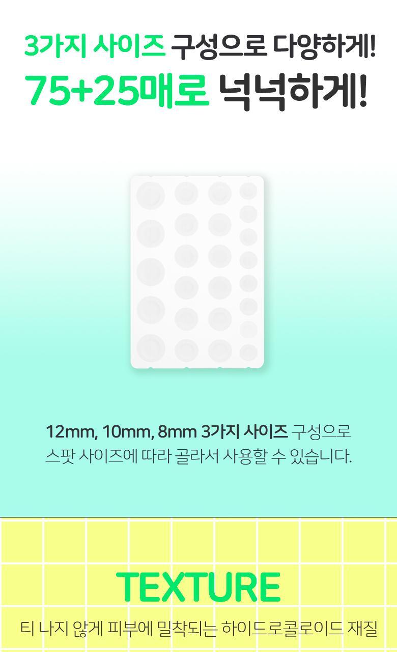 [新版]韓國 Bring Green Tea Tree Cica S.O.S Spot Patch 茶樹積雪草水楊酸抗痘貼 75+25 片裝