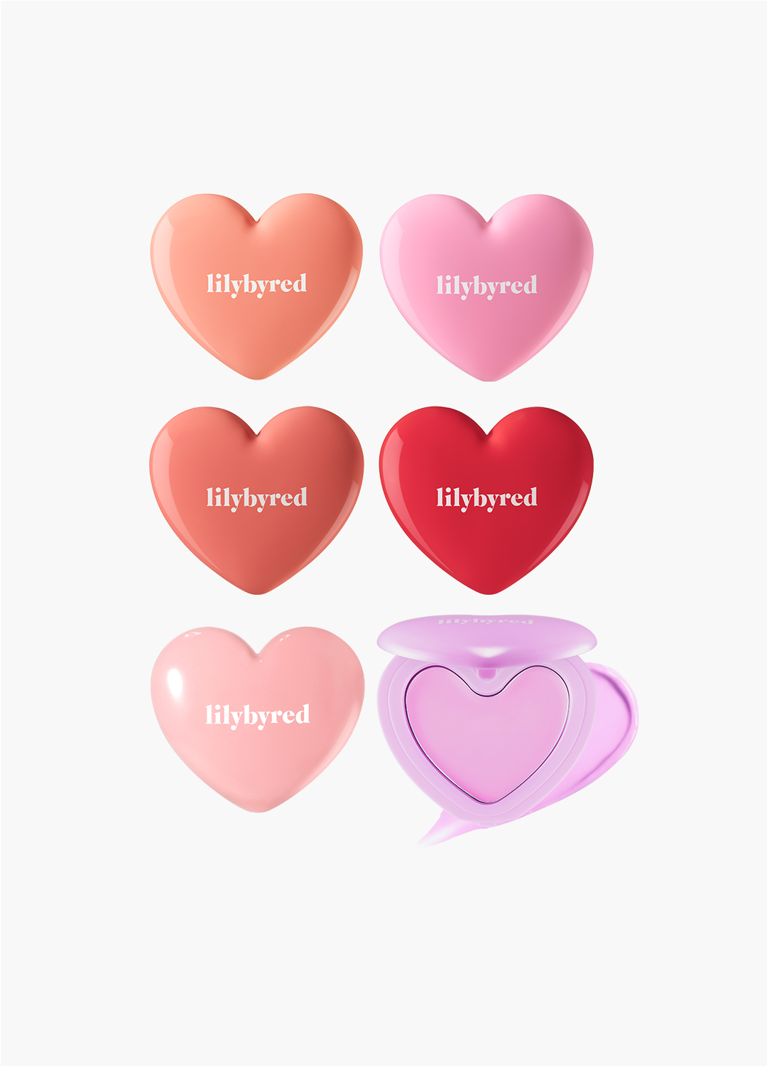 修飾黑眼圈～韓國 Lilybyred Luv Beam Cheek Balm 皇牌心心胭脂膏(#01-06) - 6色選擇