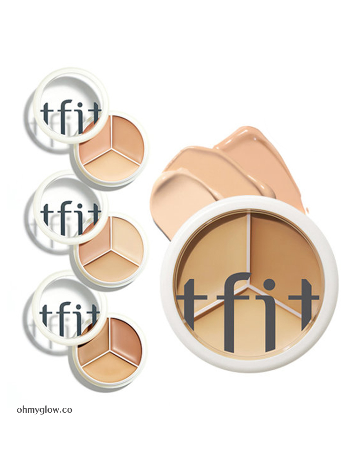 韓國 TFIT Cover Up Pro Concealer 3色遮瑕盤 - 3種色調選擇