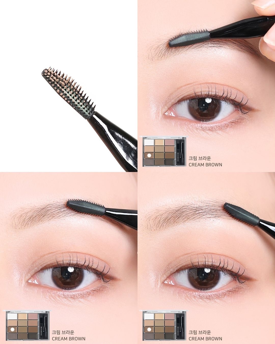 多色連遮瑕膏定妝粉～WakeMake Soft Drawing Brow Palette 多用途All in One 3步造型12色眉盤連眉刷
