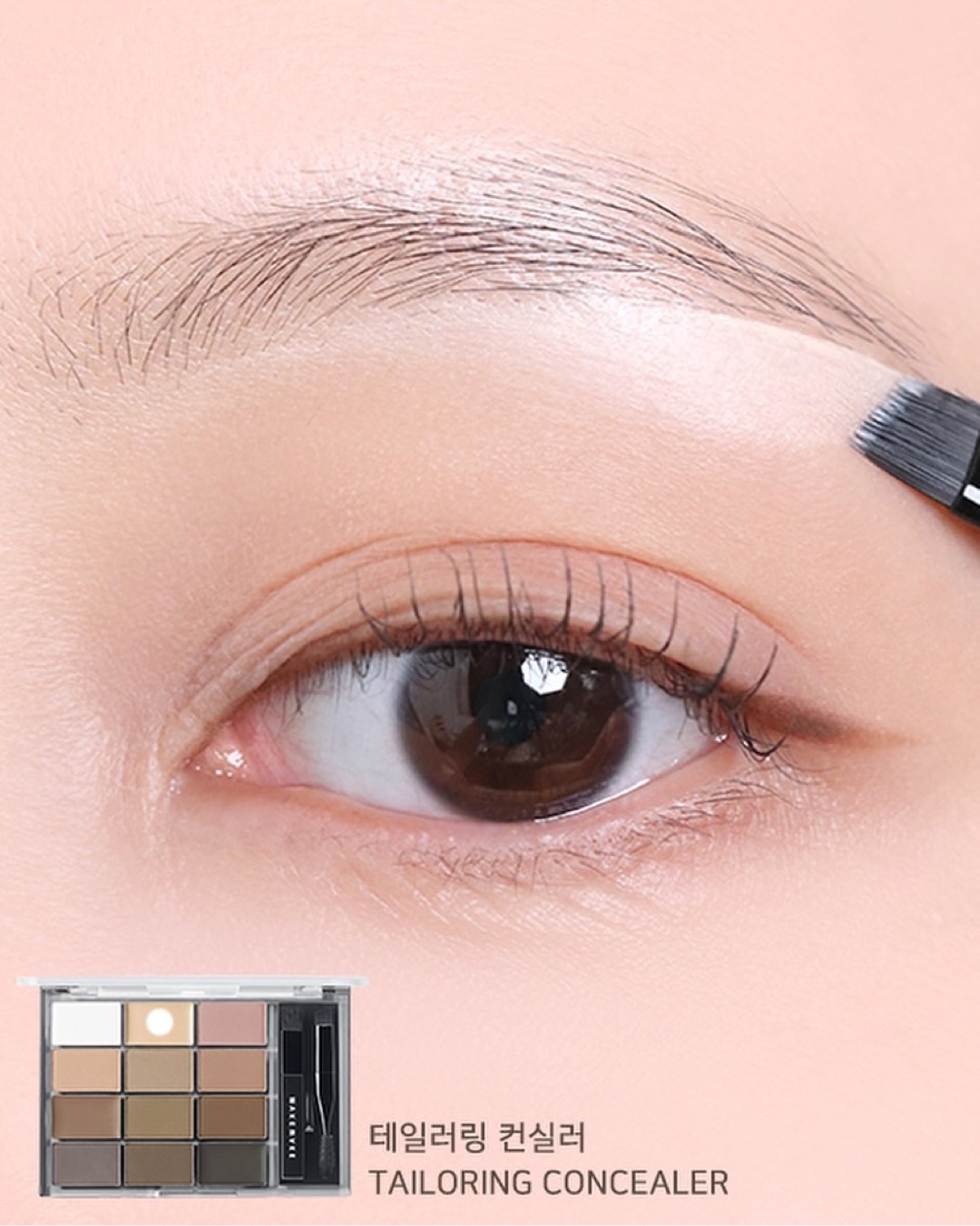 多色連遮瑕膏定妝粉～WakeMake Soft Drawing Brow Palette 多用途All in One 3步造型12色眉盤連眉刷