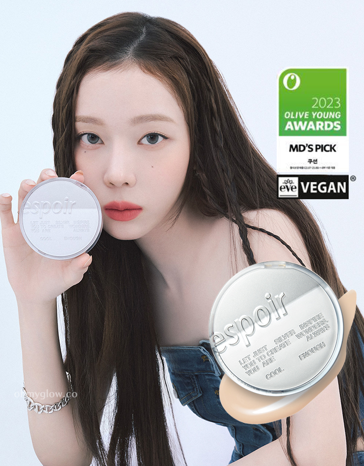 限量Cool & Chill Edition 銀殻🤍霧面高清氣墊！韓國 Espoir Pro Tailor Be Velvet Cover Cushion New Class SPF34 PA++ (+Refill) 持久絲絨啞緻無瑕純素氣墊粉底連補充裝 - 4色選擇