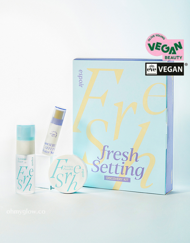 espoir Fresh Setting Discovery Kit 時刻清爽定妝系列體驗套裝(防曬精華+定妝噴霧+定妝粉餅) 3件套裝