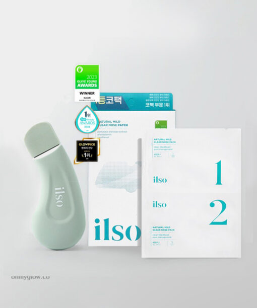 〖韓國No.1無痛清黑頭最強組合〗 ilso Natural Mild Clear Nose Pack 天然溫和清黑頭粉刺鼻頭貼 + Deep Clean Master 黑頭刮棒