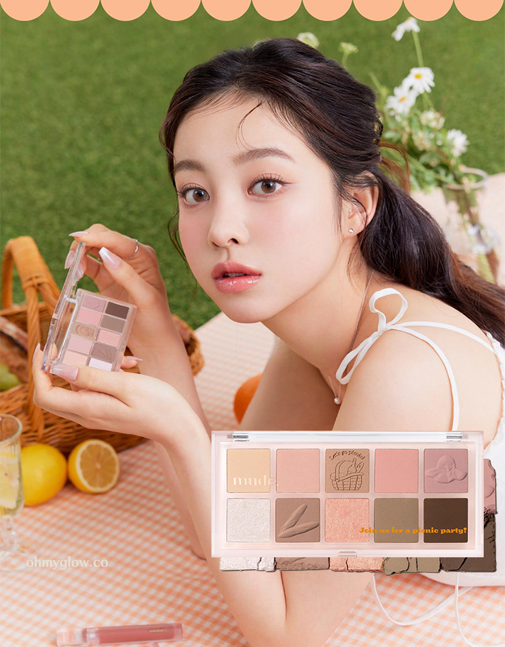 🧡Picnic 野餐系列 韓國 mude Shawl Moment Eyeshadow Palette 十色眼影盤 #07 Picnic Time 柔和淡粉珊瑚