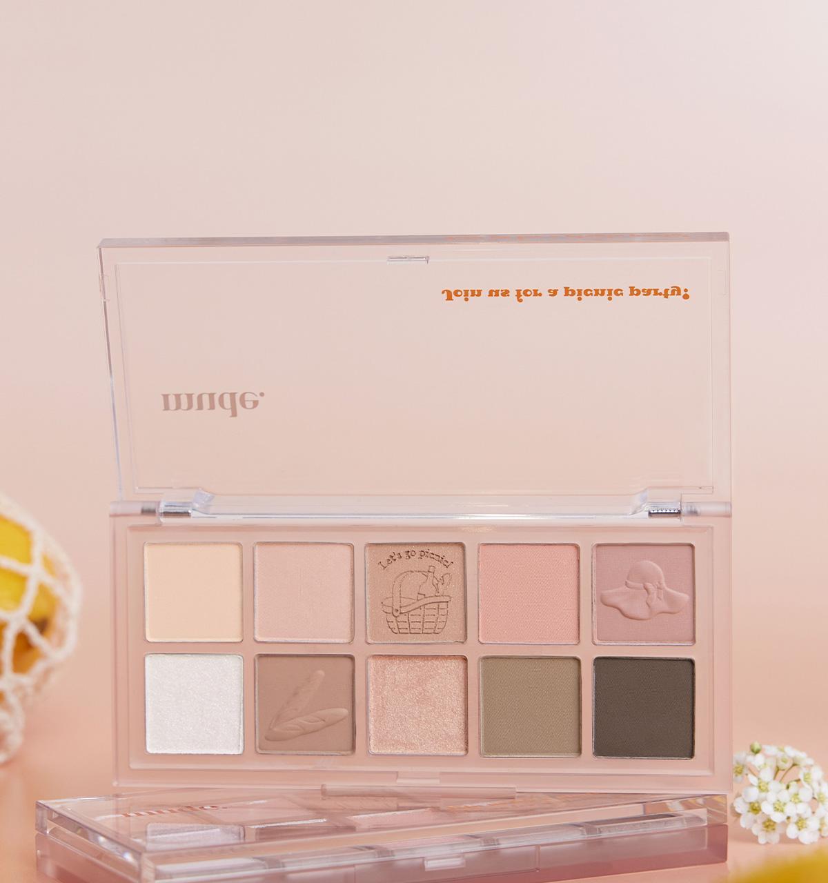 🧡Picnic 野餐系列 韓國 mude Shawl Moment Eyeshadow Palette 十色眼影盤 #07 Picnic Time 柔和淡粉珊瑚