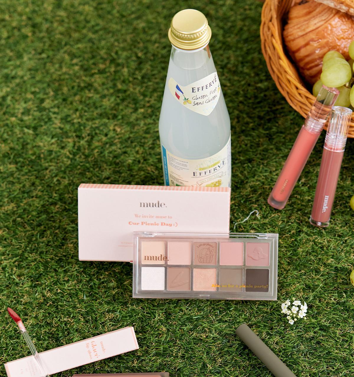 🧡Picnic 野餐系列 韓國 mude Shawl Moment Eyeshadow Palette 十色眼影盤 #07 Picnic Time 柔和淡粉珊瑚