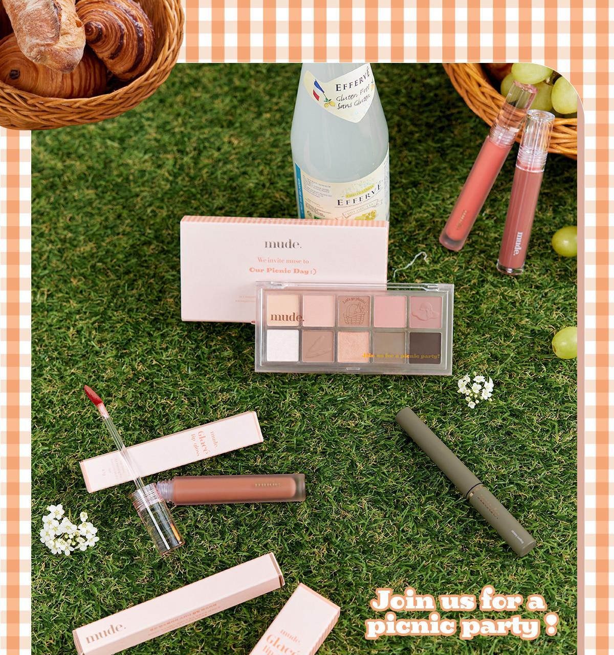 🧡Picnic 野餐系列 韓國 mude Shawl Moment Eyeshadow Palette 十色眼影盤 #07 Picnic Time 柔和淡粉珊瑚