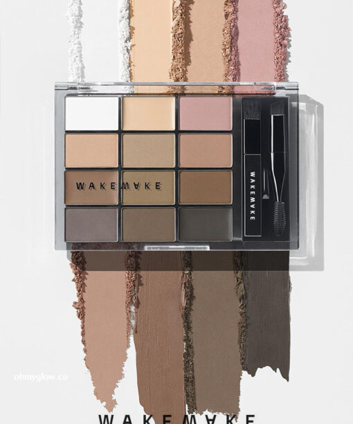 韓國 WakeMake Soft Drawing Brow Palette 多用途造型12色眉盤連眉刷