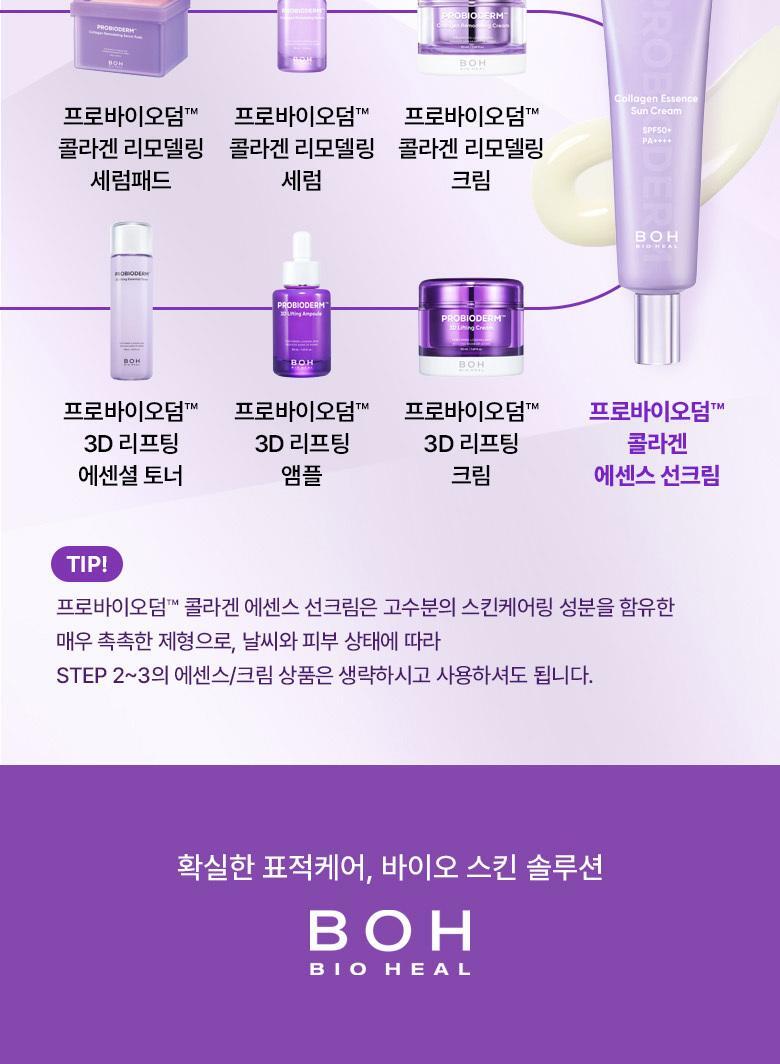 韓國 Bio Heal BOH Probioderm Collagen Essence Sun Cream 益生菌膠原蛋白精華防曬霜 SPF50+ PA++++