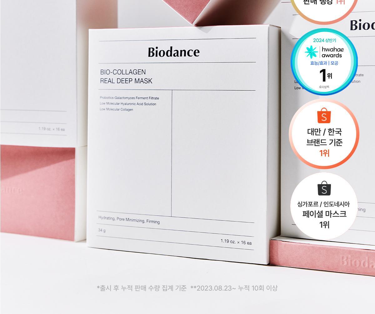 OliveYoung銷量NO.1~ Biodance Bio-Collagen Real Deep Mask 超低分子生物膠原蛋白收毛孔緊緻保濕水凝膠深層面膜 - 兩款選擇