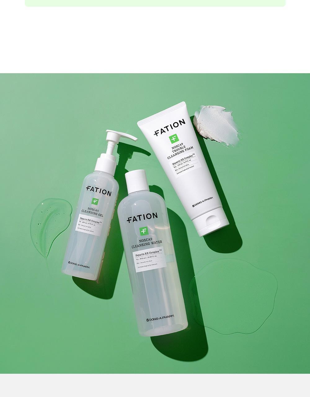 一步卸淨~韓國 FATION Nosca9 Cleansing Water 溫和修護水潤淨化弱酸性卸妝水 - 500ml