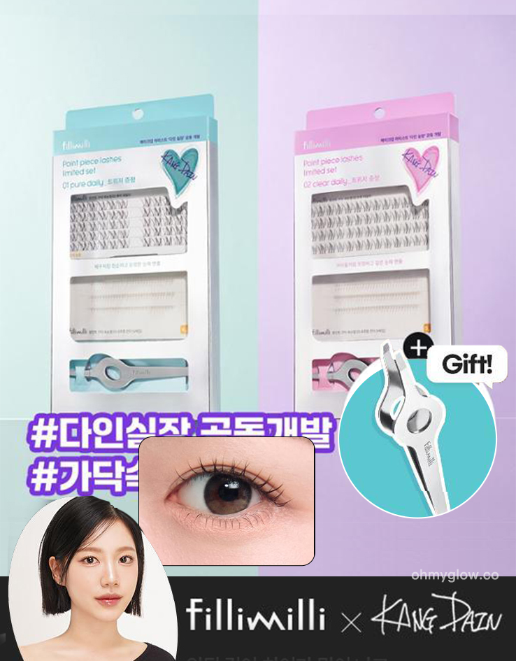 【限量Set送睫毛夾】星級化妝師DAIN老師聯合研發～Fillimilli Point Piece Lashes 假眼睫毛 - 多款選擇