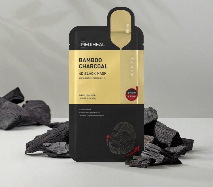 韓國 Mediheal Bamboo Charcoal 4D Black Mask (VER.2) 竹萃竹炭4D 黑色緊緻抗皺保面膜(新升級第二代) 10片裝 - 2種選擇