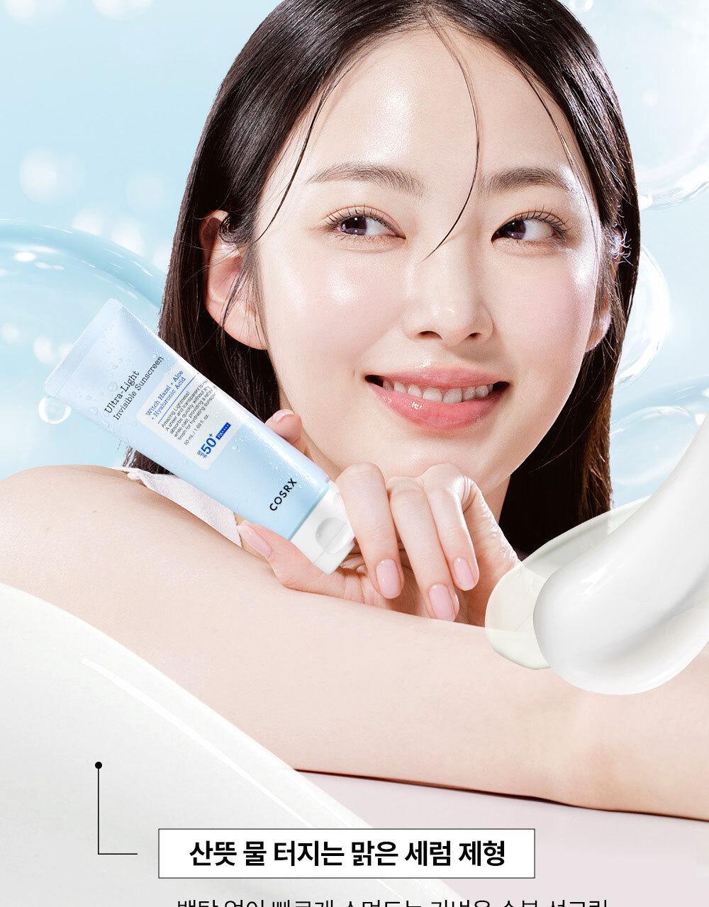 韓國 COSRX Ultra Light Invisible Sunscreen 極致輕盈隱形涼爽降溫降紅防曬乳 SPF50+ PA++++