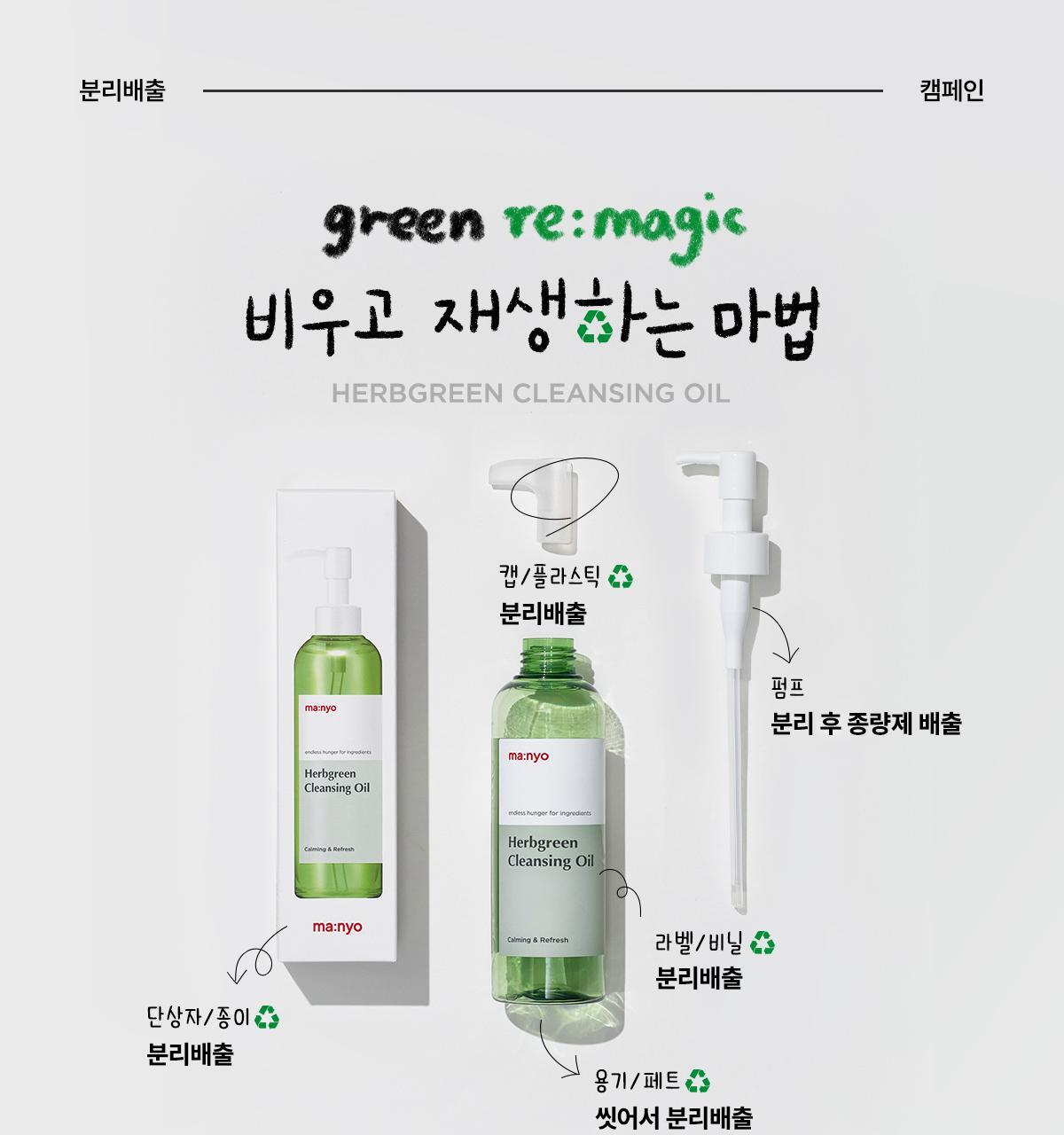 韓國 manyo Herbgreen Cleansing Oil 草本深層潔淨卸妝油 - 200ml