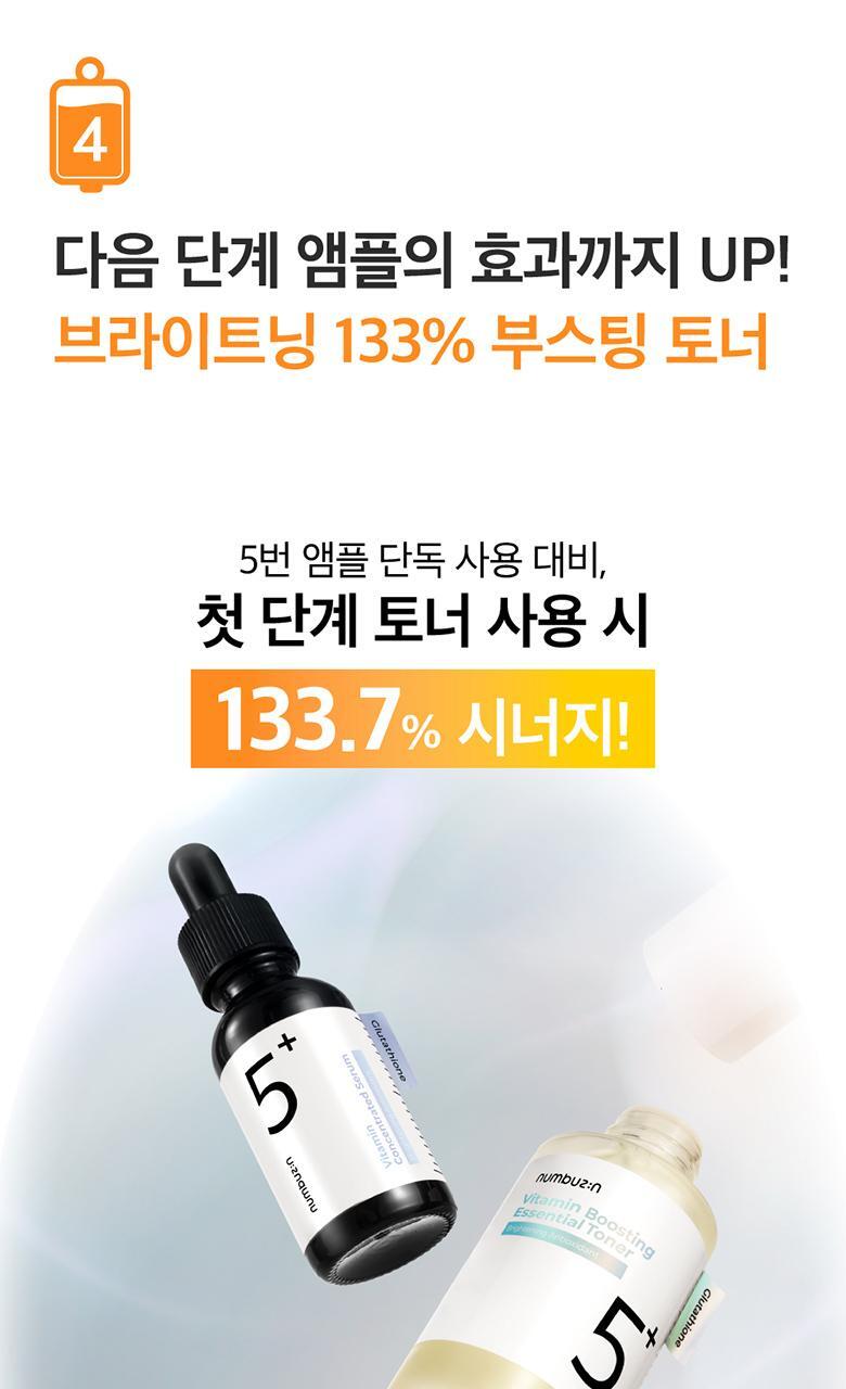 韓國 numbuzin No.5 Vitamin Boosting Essence Toner 維C穀胱甘肽提亮去暗沉抗氧爽膚水- 200ml