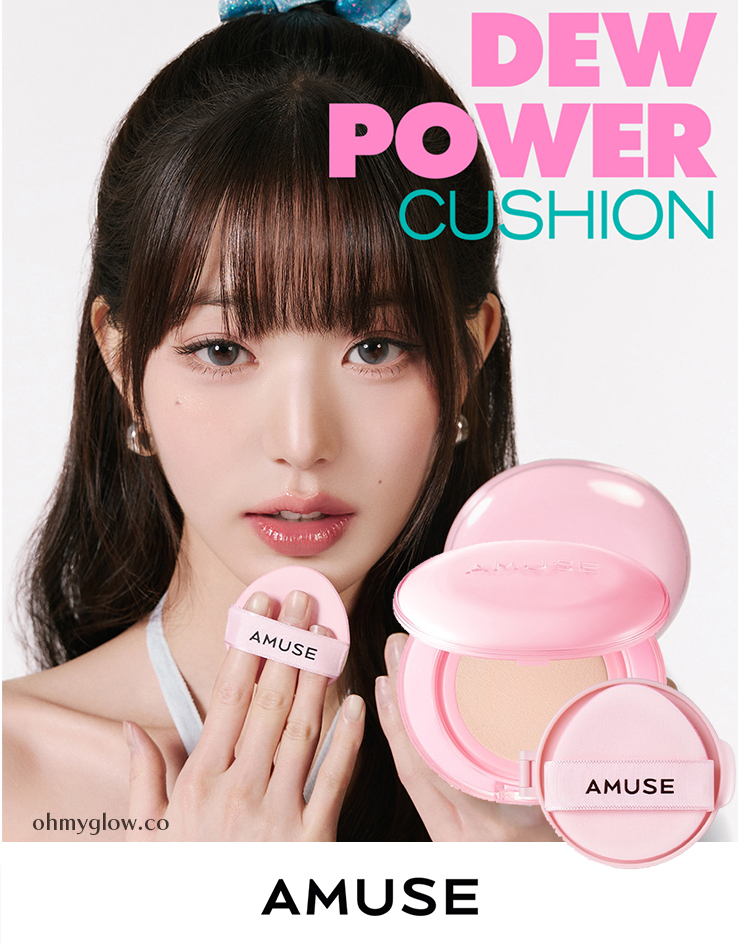 24年新版小粉蛋💗🥚～韓國Amuse Dew Power Vegan Cushion 24小時持久半水光奶油肌純素氣墊粉底 SPF50+ PA++++ - 4色選擇