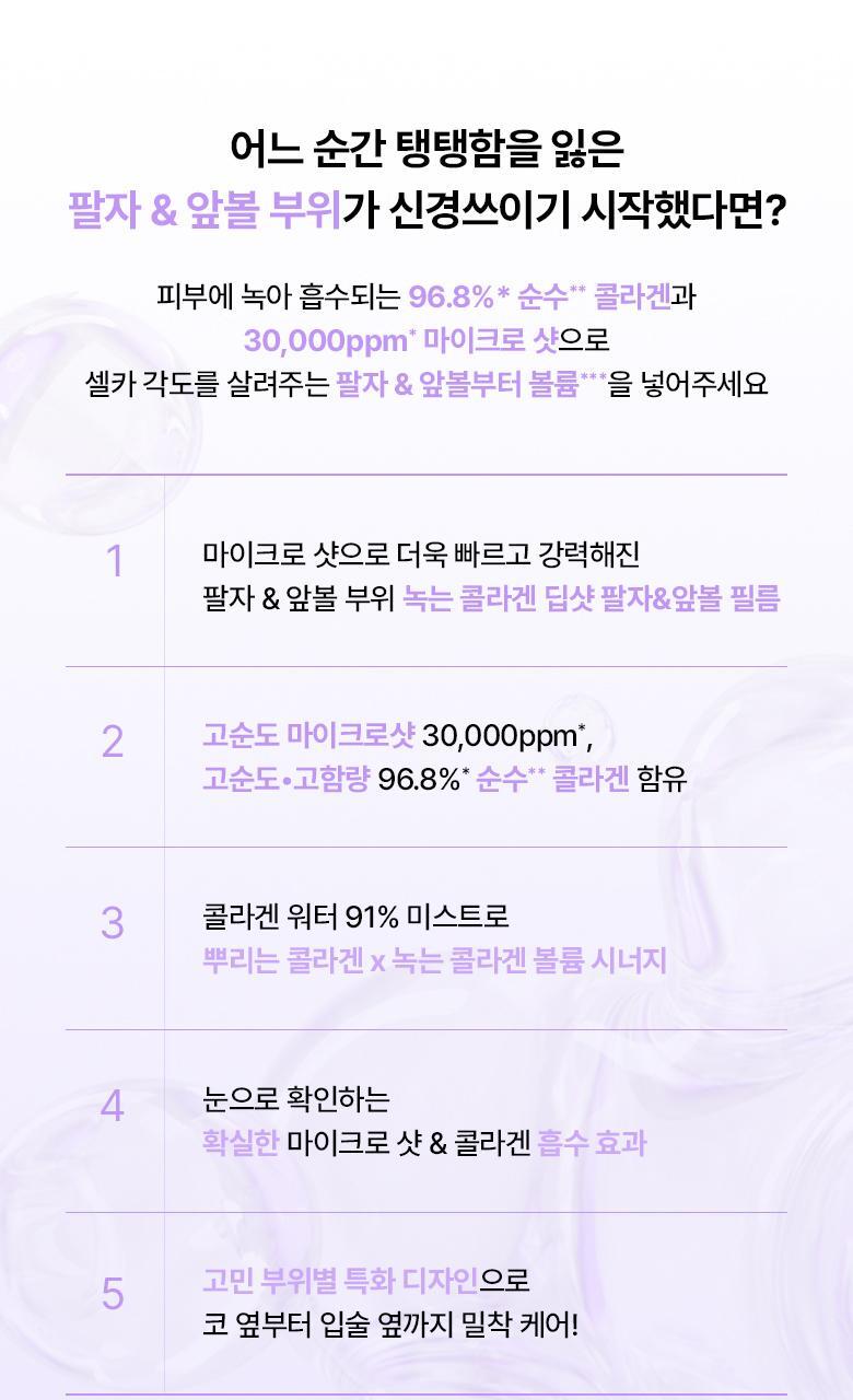 撫平法令紋 提拉蘋果肌【送膠原蛋白噴霧】~韓國 BioHeal BOH Probioderm Melting Collagen Deep Shot Nasolabial Folds & Cheek Film 納米級96.8%高濃度純膠原蛋白微針回彈提拉法令紋前頰膜- 5片裝