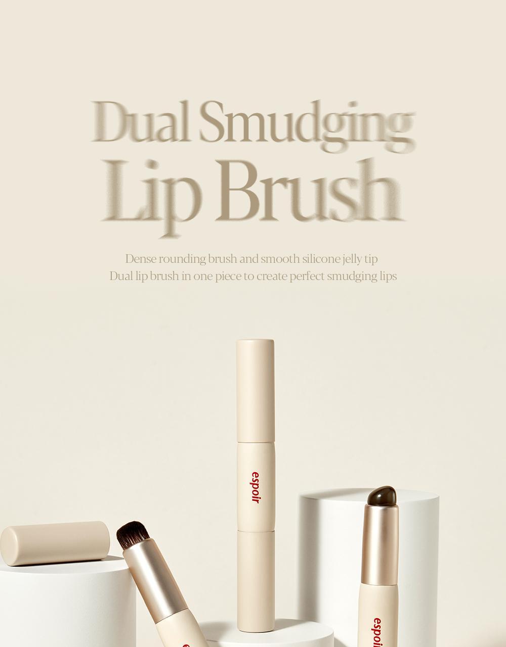 韓國 Espoir Dual Smudging Lip Brush 雙頭暈染唇掃(blending唇掃 + 矽膠手指唇刷)