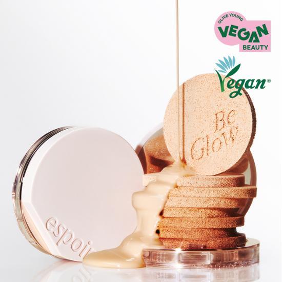 【新品限量SET送粉底液】韓國 espoir Be Glow Volume Cushion 持久立體水光保濕粉底氣墊連補充裝 SPF42+ PA++++ - 8色選擇