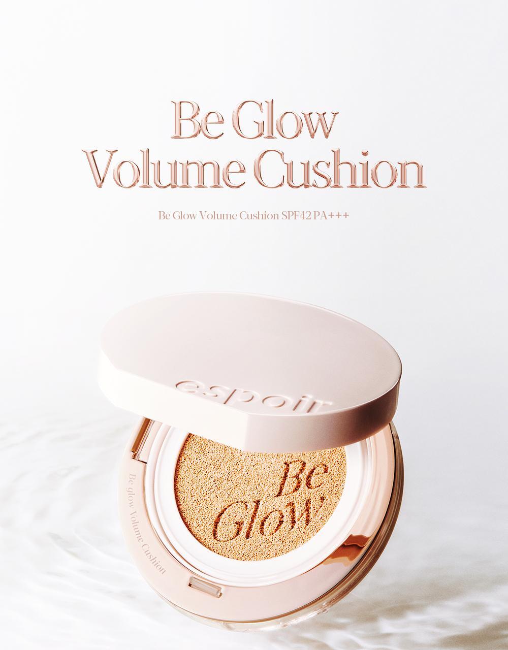 【新品限量SET送粉底液】韓國 espoir Be Glow Volume Cushion 持久立體水光保濕粉底氣墊連補充裝 SPF42+ PA++++ - 8色選擇
