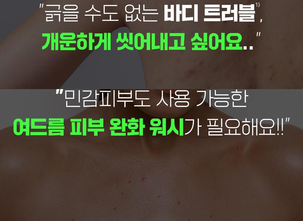 韓國東亞藥廠出品~去身體暗瘡粉刺~FATION Nosca9 Trouble Body Wash 淨痘去粒粒沐浴露 - 490ml