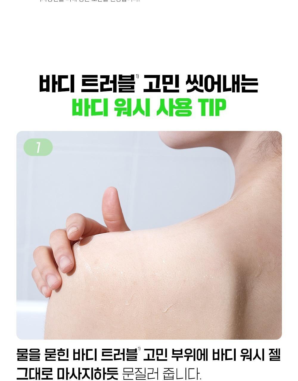 韓國東亞藥廠出品~去身體暗瘡粉刺~FATION Nosca9 Trouble Body Wash 淨痘去粒粒沐浴露 - 490ml