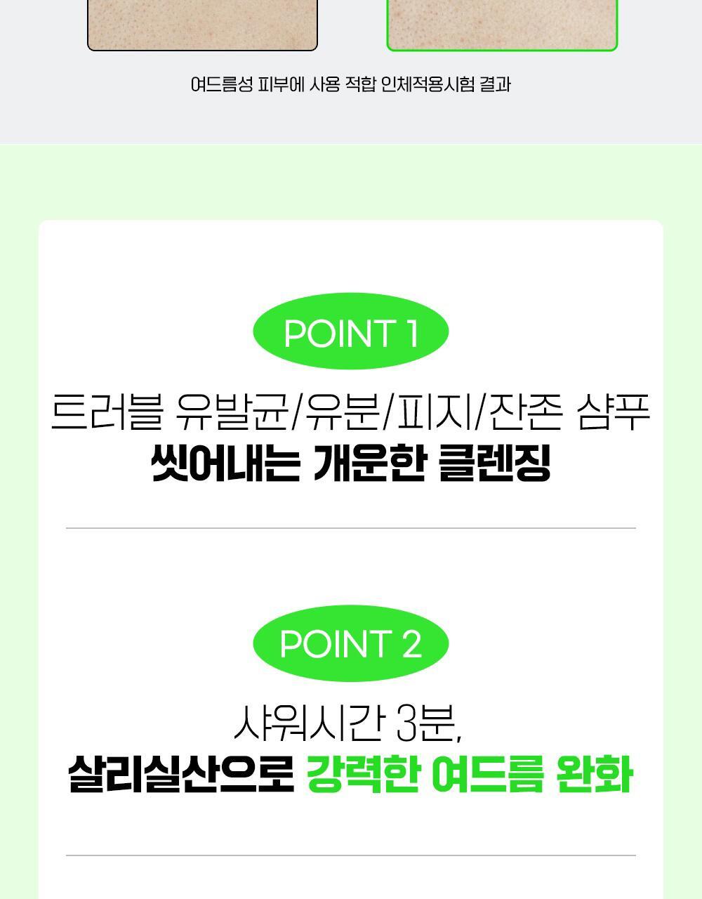 韓國東亞藥廠出品~去身體暗瘡粉刺~FATION Nosca9 Trouble Body Wash 淨痘去粒粒沐浴露 - 490ml