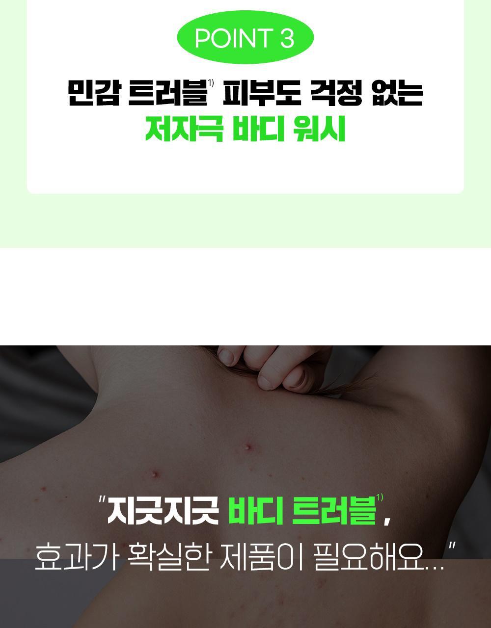 韓國東亞藥廠出品~去身體暗瘡粉刺~FATION Nosca9 Trouble Body Wash 淨痘去粒粒沐浴露 - 490ml