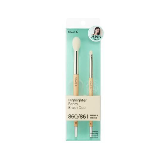 韓國化妝師聯名研發！FilliMilli S 系列 Highlighter Beam Brush Duo 透亮立體提亮掃限量套裝高光掃(#861 + #860) 2件掃Set