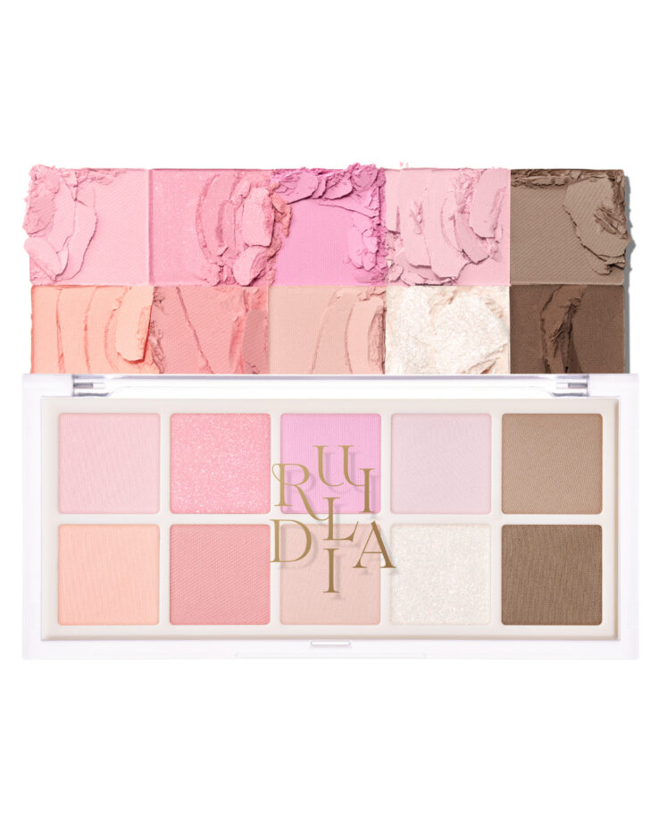 【新品限時送掃】眼影X胭脂All In 1！韓國 RULIDIA Multi-Use Shadow Palette 基礎實用多用途花粉色系綜合盤10色眼影盤 – #03 Fleur
