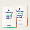 推介敏感肌～成份天然曬後護理～ 1+1優惠! suiskin Calming Herb Vegan Mask 純素草本舒緩保濕面膜5片裝 - 2盒