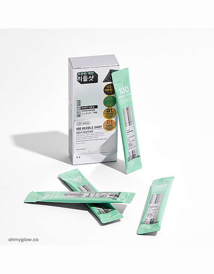 收毛孔!改善凹凸洞～韓國 VT Reedle Shot 100 Essence 積雪草塗抹式微針100精華 - 10ea x 2ml