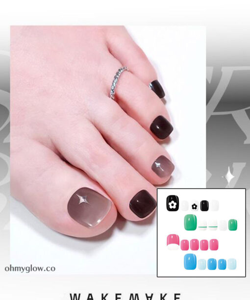 韓國 WakeMake Gel Pedi Sticker (Easy Fit+) 超方便腳甲貼 - 多款選擇