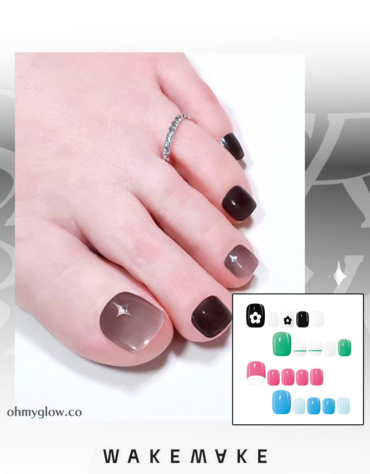 韓國 WakeMake Gel Pedi Sticker (Easy Fit+) 超方便腳甲貼 - 多款選擇
