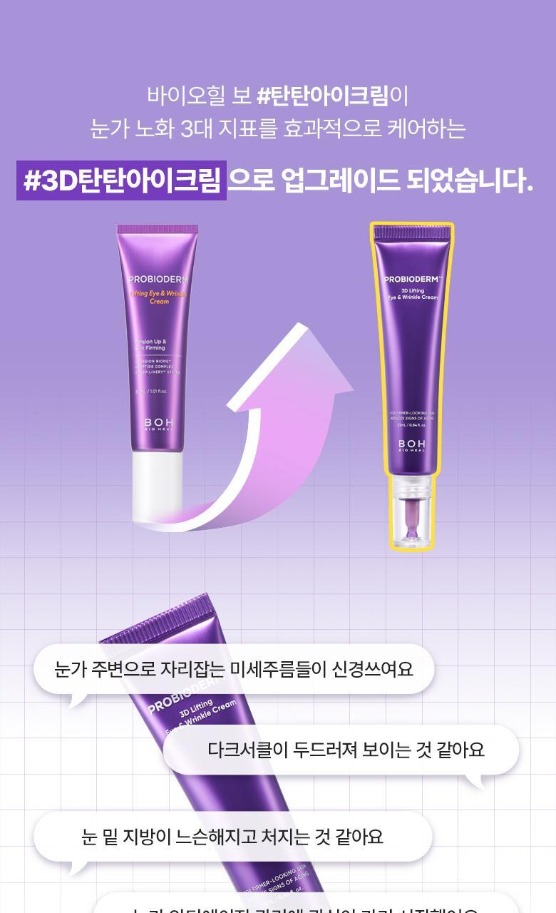 【1+1優惠SET】韓國 Bio Heal BOH Probioderm 3D Lifting Eye & Wrinkle Cream Double Set 益生菌新升級3D抗皺緊緻眼霜 1+1套裝
