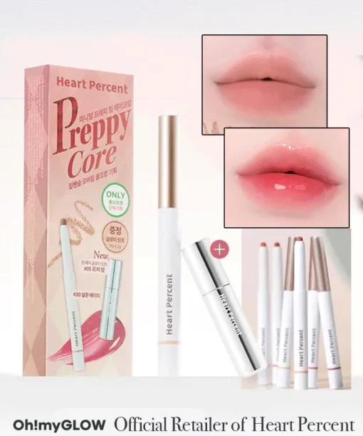 ⭐限量Set送唇釉【韓國No.1】美妝YouTuber大推🔥 深唇薄唇必備～Heart Percent Dote on Mood Pure Mood Lip Pencil 點綴心情多功能唇筆 - 20色選擇