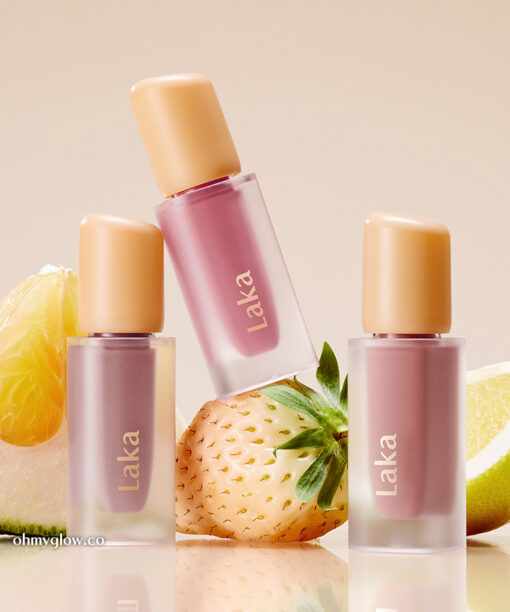 🏆GlowPick!韓國 Laka Fruity Glam Tint 果汁水光純素唇釉 -122 Rosy Rose