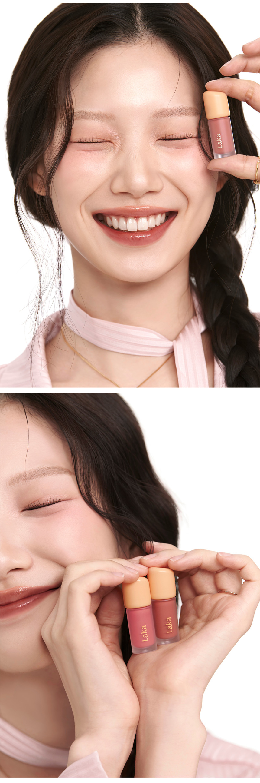韓國小眾Laka Fruity Glam Tint Mini Duo Set 韓國No.1果汁水光純素唇釉迷你1+1套裝 - 6款選擇