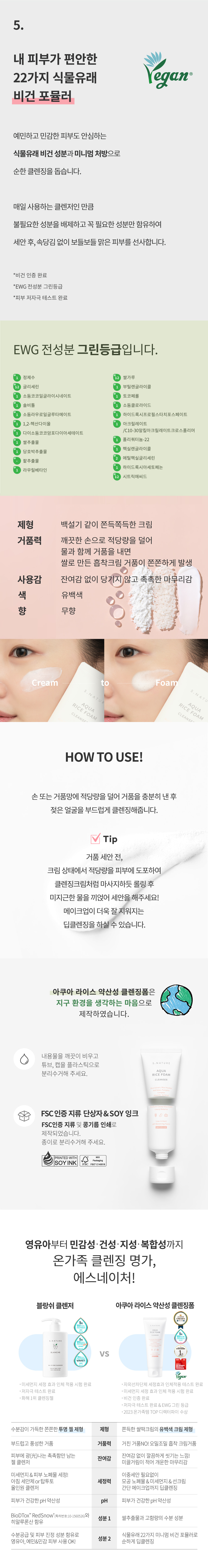 韓國 S.NATURE Aqua Rice Foam Cleanser 米萃保濕泡泡潔面乳 - 80ml