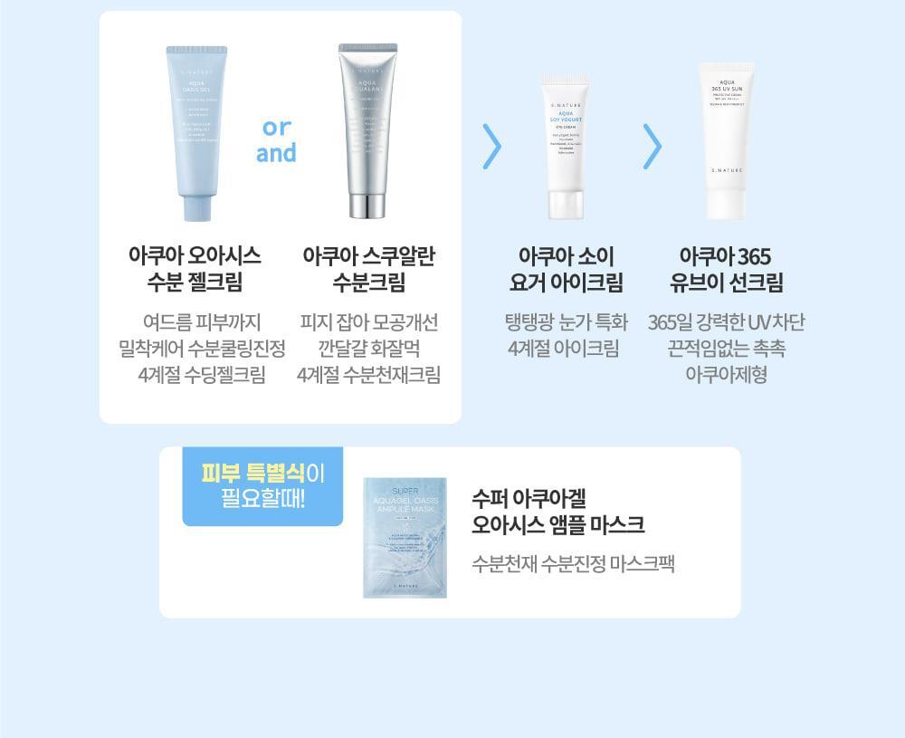 韓國熱賣No.1面霜～S.NATURE Aqua Squalane Moisturizing Cream 角鯊烷保濕面霜 - 大容量80ml
