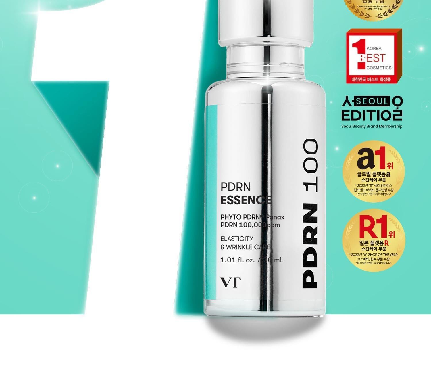 塗抺式水光針~韓國 VT PDRN Essence 100 高濃度水光PDRN雙重美白淡紋精華 - 30ml