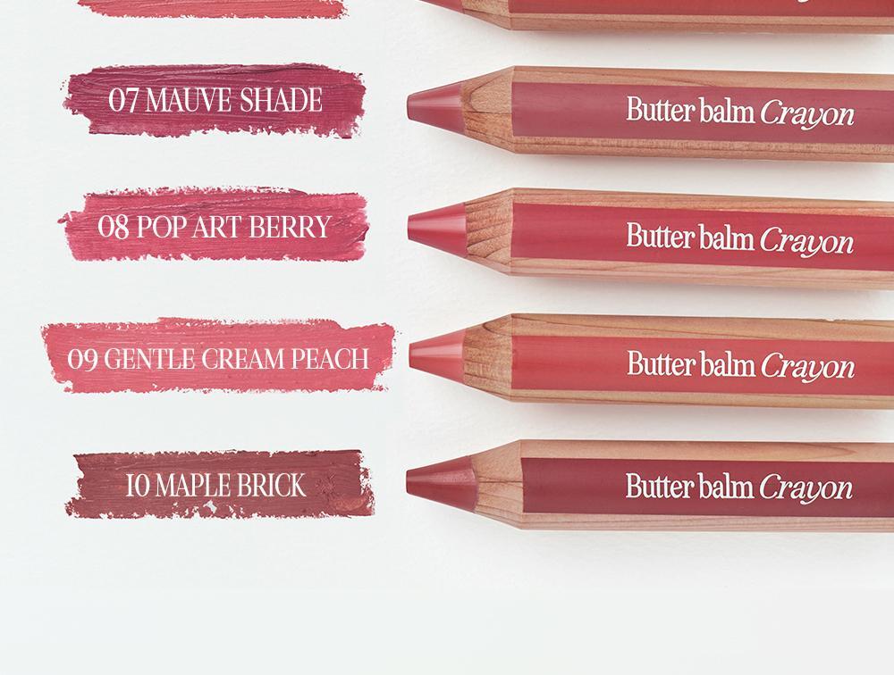 韓國CLIO Butter Balm Crayon 奶油軟滑唇筆(#01-10) - 10色選擇