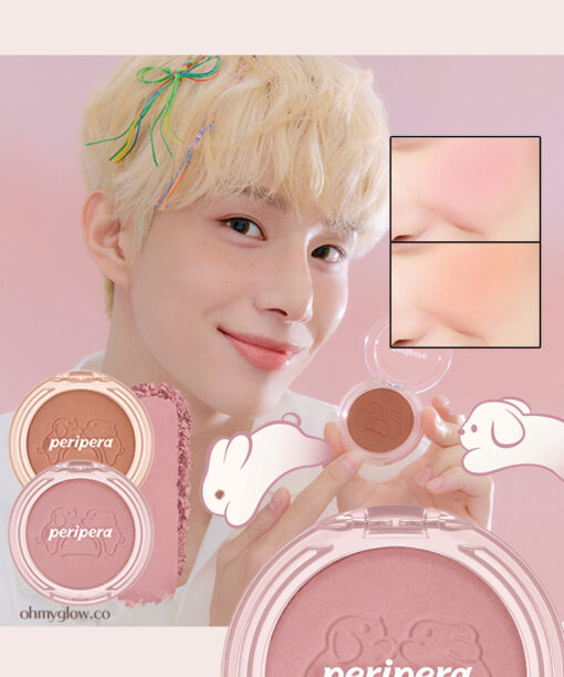 絲絨果凍質地~[新色入Tteok Recipe]韓國 peripera Pure Blushed Sunshine Cheek 皇牌單色胭脂(#24-25)- 2色選擇