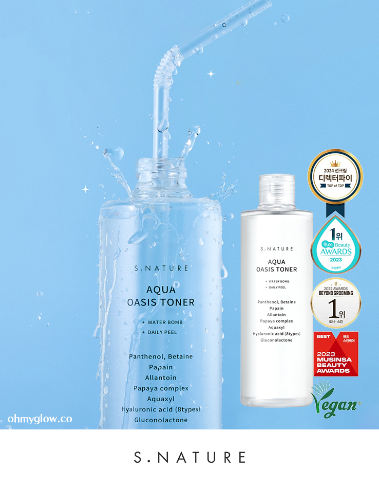 韓國 化解No.1～S.NATURE Aqua Oasis Toner 保濕爽膚水 - 300ml