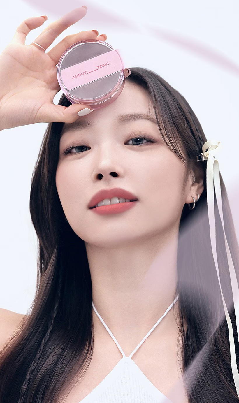 日本限定版~自然美肌定妝⭐韓國 About Tone The Blur Powder Pact 柔霧調色定妝粉餅 - 3色調選擇